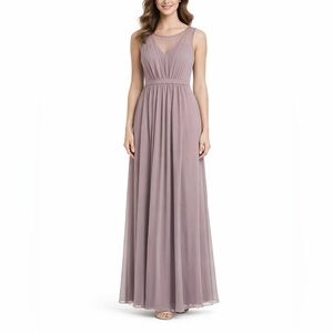 Jenny Yoo Vivienne Gown | Wisteria Taupe | Size 10 | Chiffon Bridesmaid / Formal